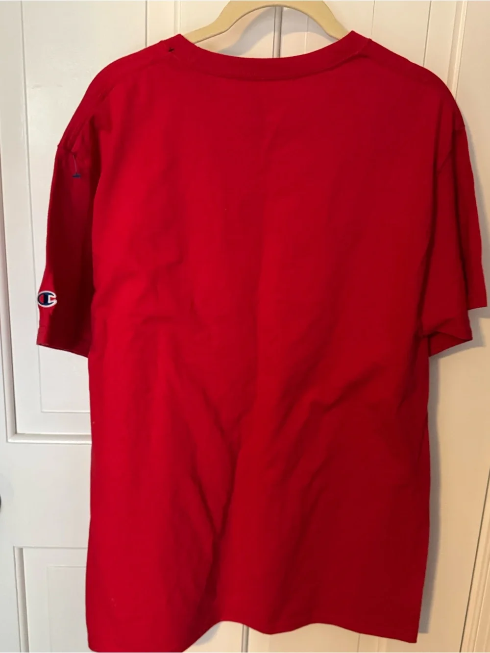 NWT Men's Champion Red Crewneck Logo T‑Shirt Sz M - Picture 5 of 9